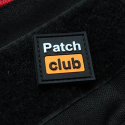 Mini Square 3*3cm Patch Club 3D PVC Letter Rubber Tactical Badges Combat Applique For Clothing Backpack Decorate