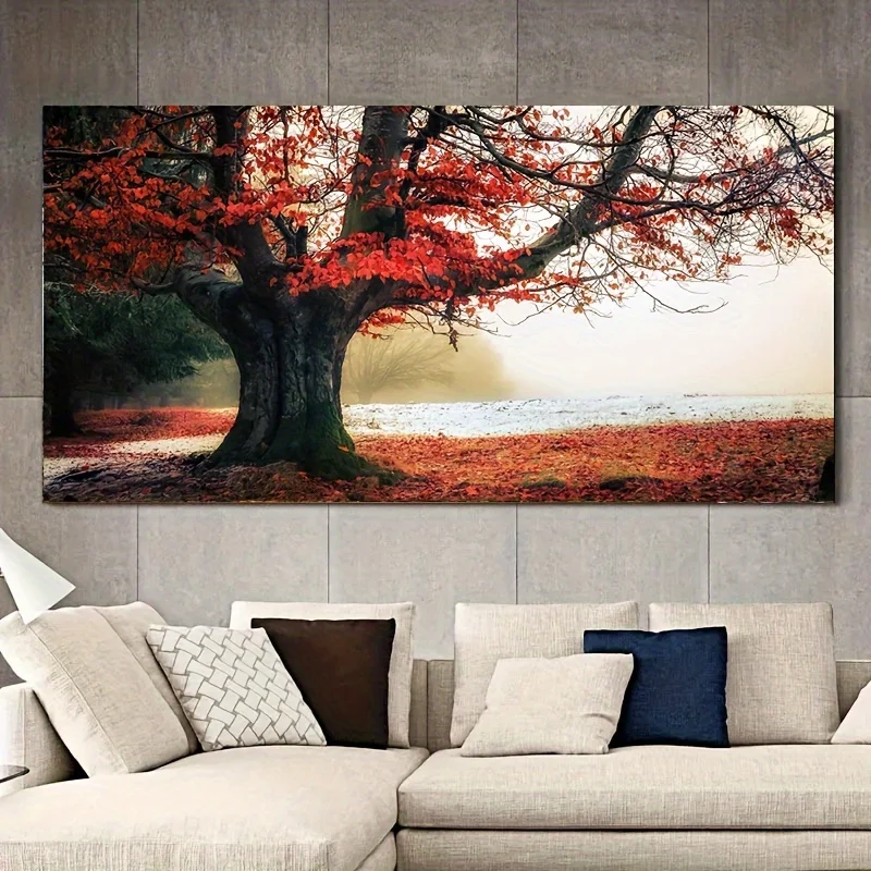 

Modern Canvas Poster Tree Lake Wall Art Landscape Natural Scenery Prints Home Decor Painting For Living Room Bedroom No Frame