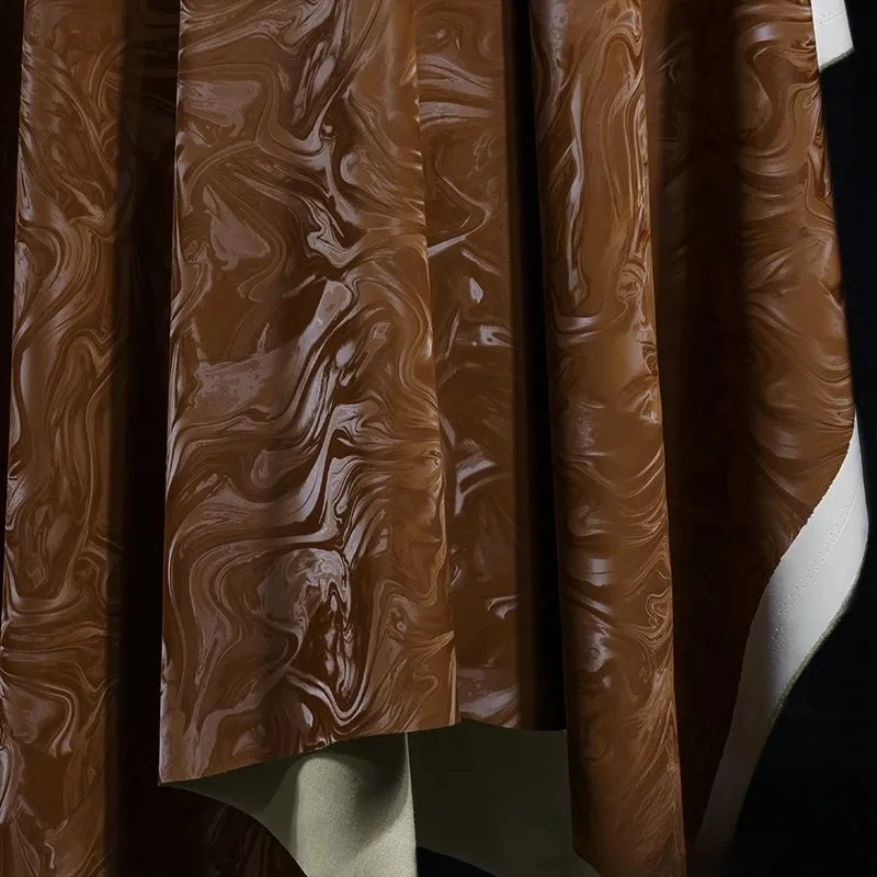 

Креативная ткань из искусственной кожи PU с волнообразным узором, оптовая продажа, для пошива одежды, продается на метры, материал для рукоделия