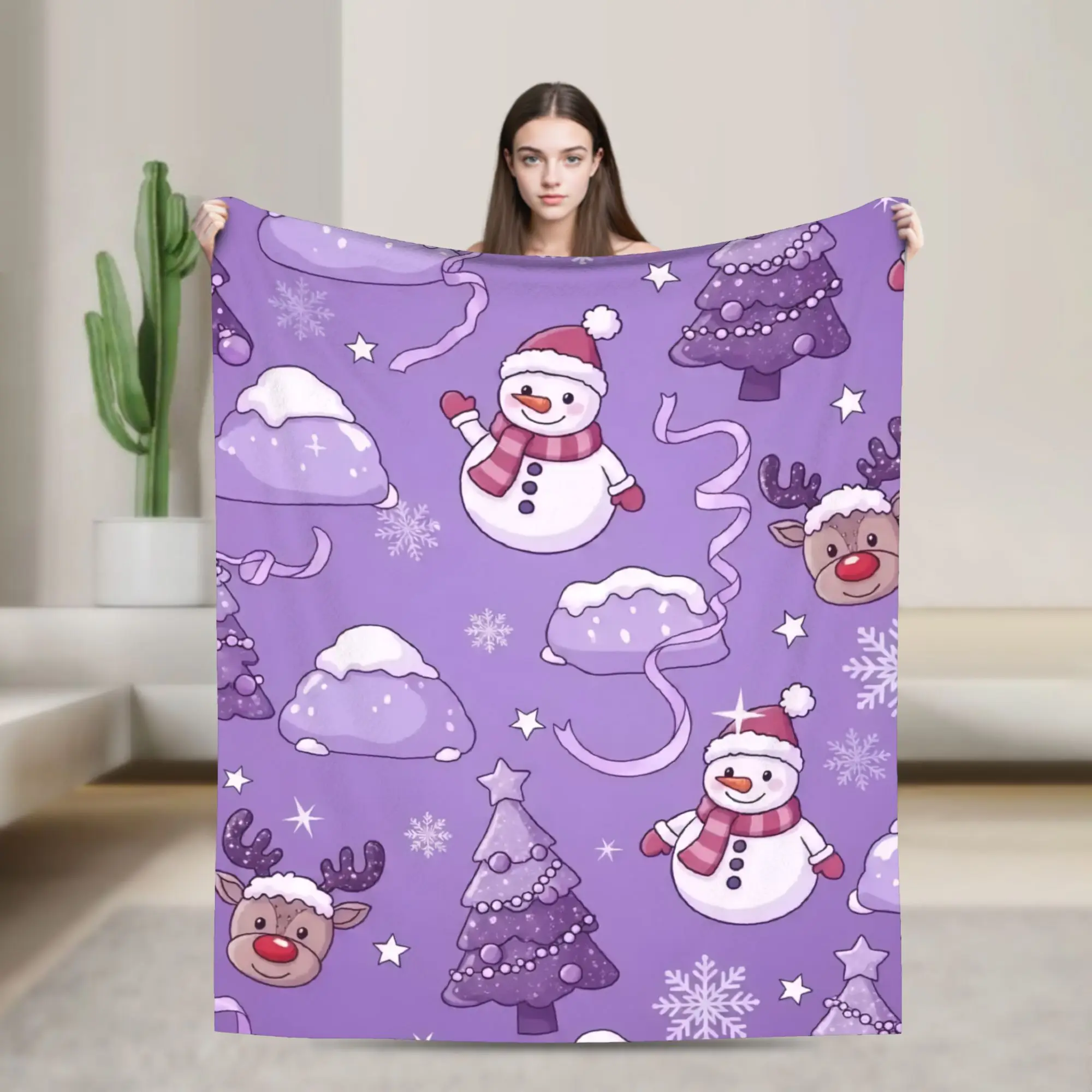 Merry Chrismas 2026 Blanket Ultra Soft  Throw Blankets for Couch 50x60 Inch Multi-size Plush Thin Quilt