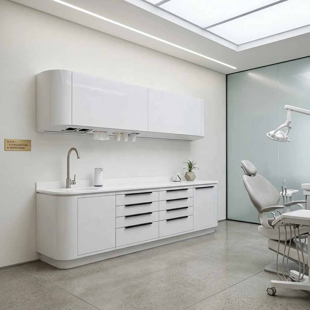 Custom  Cabinet with Sink  Workstation Medical Furniture  Clinic Cabinet