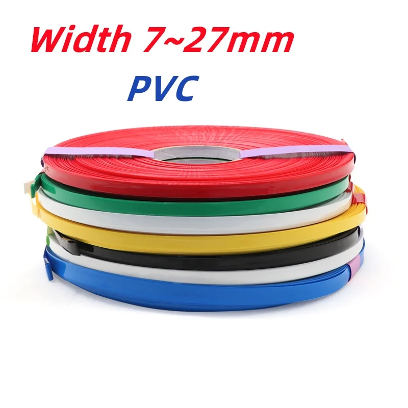 PVC-Schrumpfschlauch Breite 7~27mm 18650 Lithium-Batterie Wärmeschrumpfschlauch Folienhüllen Li-Ionen-Ummantelung Isolierhülle