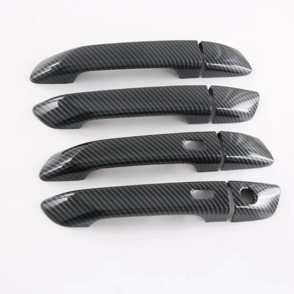 Car Door Handle Trim For ISUZU DMAX D-MAX D MAX 2021 2022 2023 External Protective Carbon Fiber Stickers Accessories