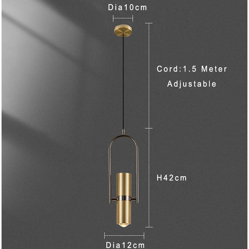 Imagem -05 - Fumi-luzes Pingente Modernas Rotativas em Ouro Lâmpada Pingente Industrial Luminárias de Mesa de Jantar Ilha de Cozinha