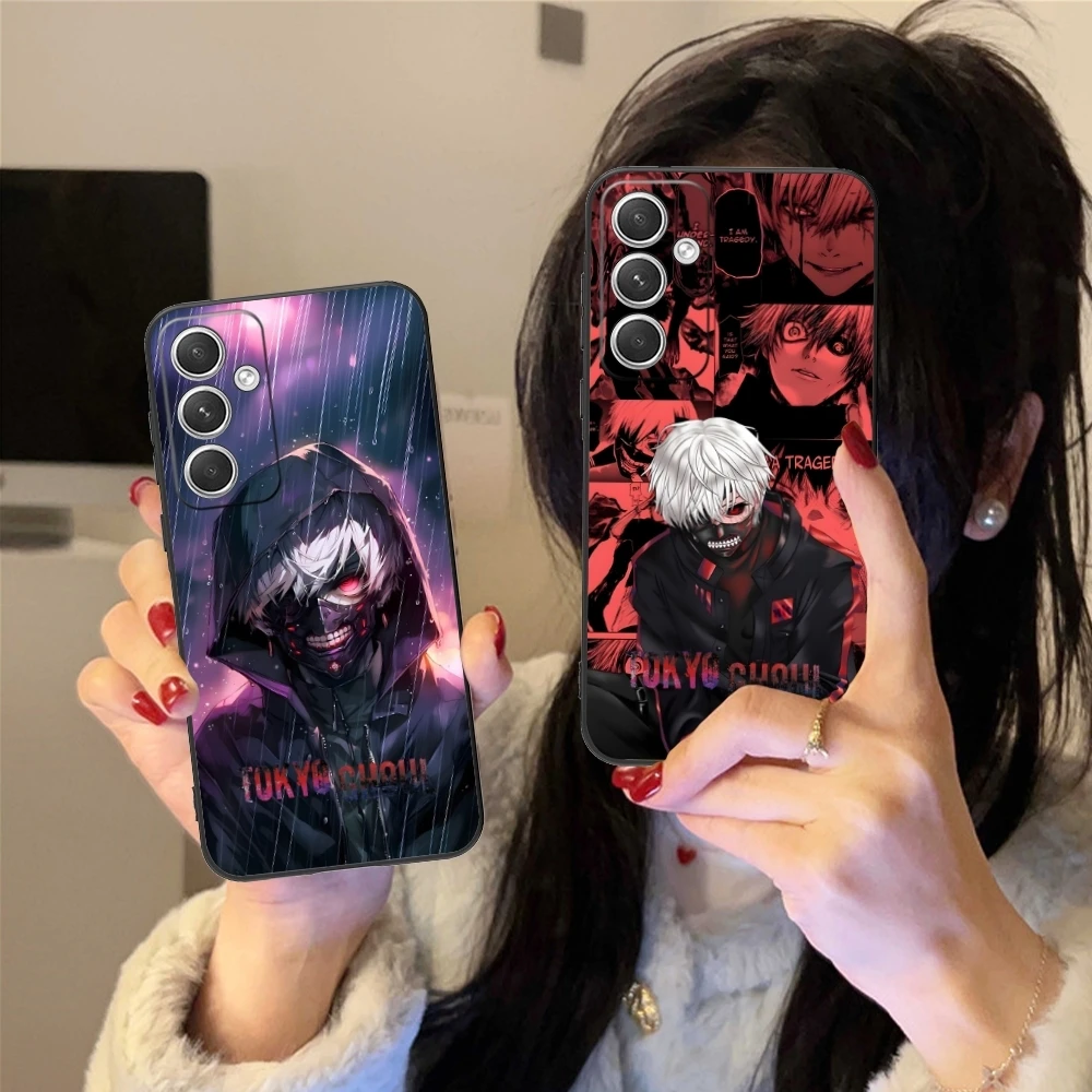 Tokyo Ghoul Kaneki Mobile Cell Phone Case for Samsung Galaxy S24 S23 S22 S21 S20 S10 S9 Plus FE Ultra Lite Black Cover Shell