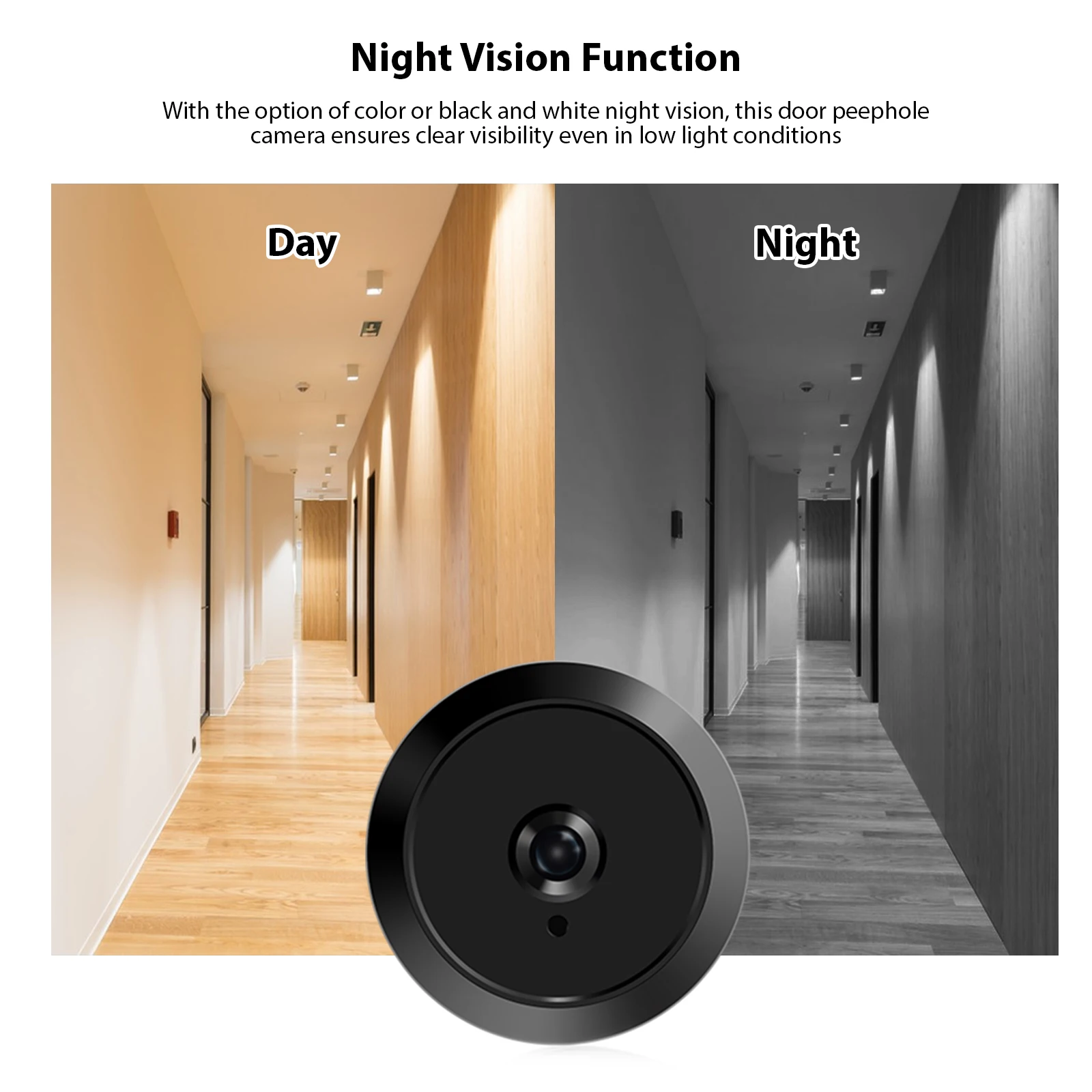 3.97-inch Peephole Camera for Apartment Door 2MP LCD Digital Peephole Viewer 120 Degree Color Infrared Camera 1080P Door Monitor