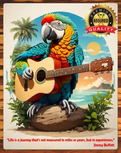 Jimmy Buffett - Parrot Heads - Art To Be Signed By Artist - Metal Sign