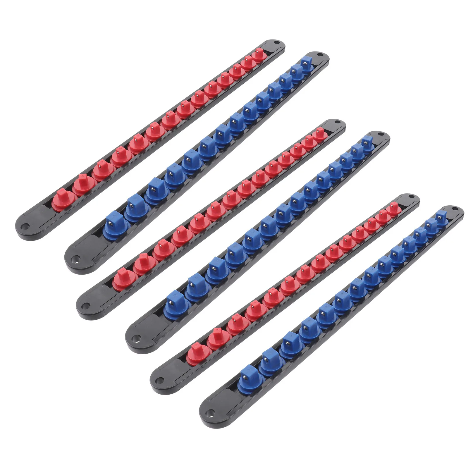 6Pcs Socket Organizer Tray Heavy Duty Professional Sleeves Storage Rack Tool Storage Board Socket Holder Sleeve Holder