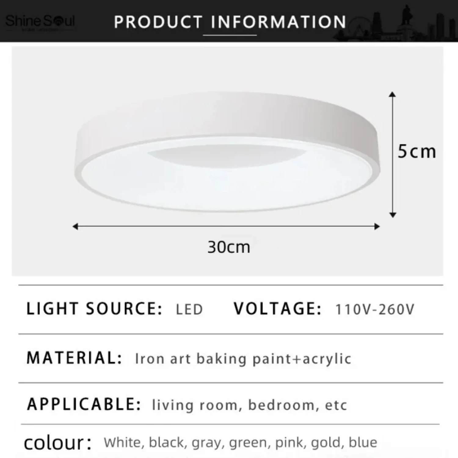 Lampu langit-langit baru Nordic Macaron bundar 110V-260V Dimmable kamar tidur koridor belajar balkon lampu kamar anak-anak