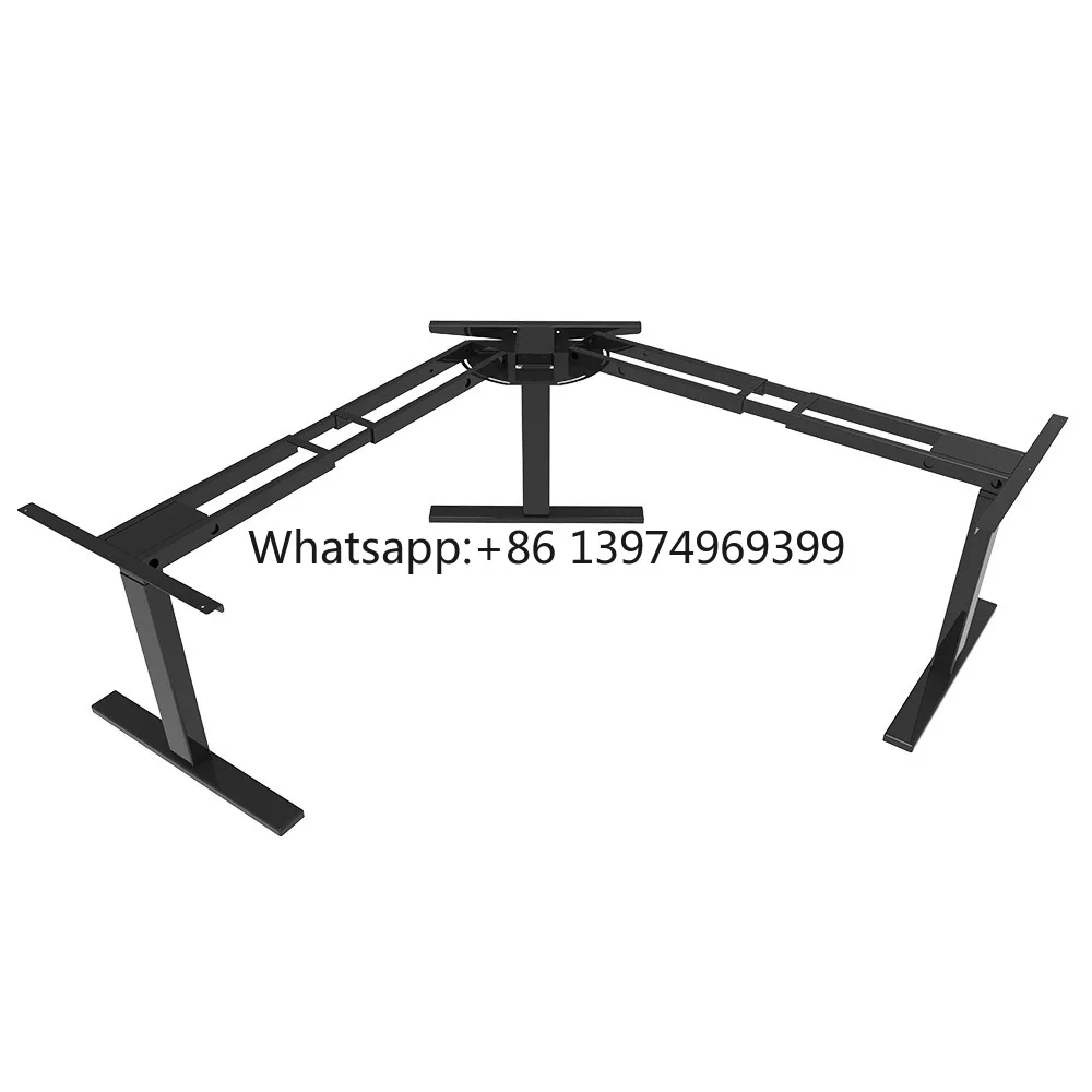 Modern L-shape Home Office Motorize Electric Computer Desk L Shape Corner Standing Desk Adjustable Height White