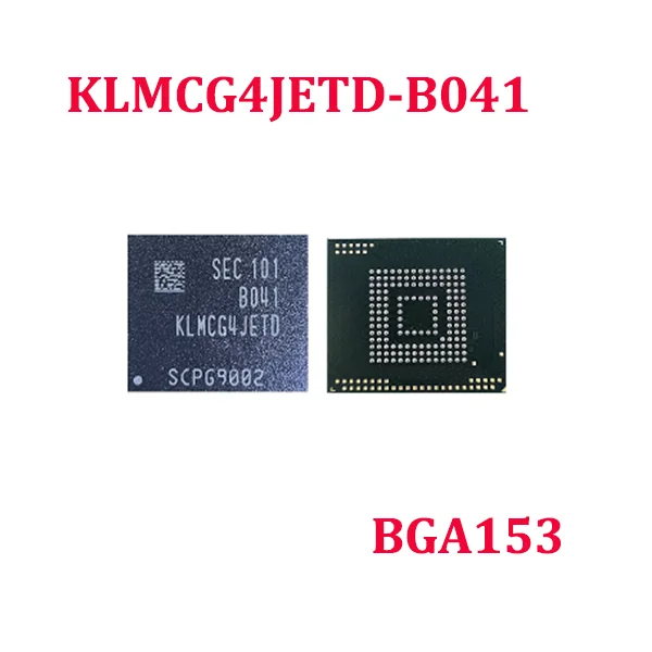 1-5piece New KLMCG4JETD-B041 KLMCG4JETD 64G BGA153  Flash Disk Storage Chip EMMC5.1 Version