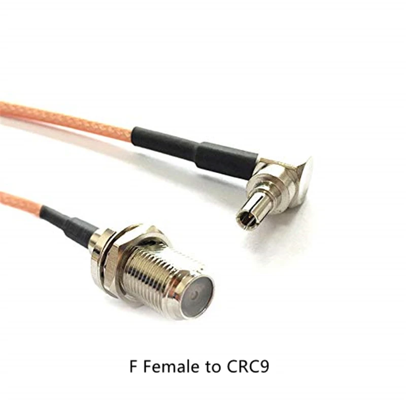 1 Stück 15cm 6" F-Buchse auf TS9 TS-9 CRC9 rechtwinkliges Koaxialkabel RG316 HF-Frequenz-Verlängerung für 3G 4G Antenne – Detail 6