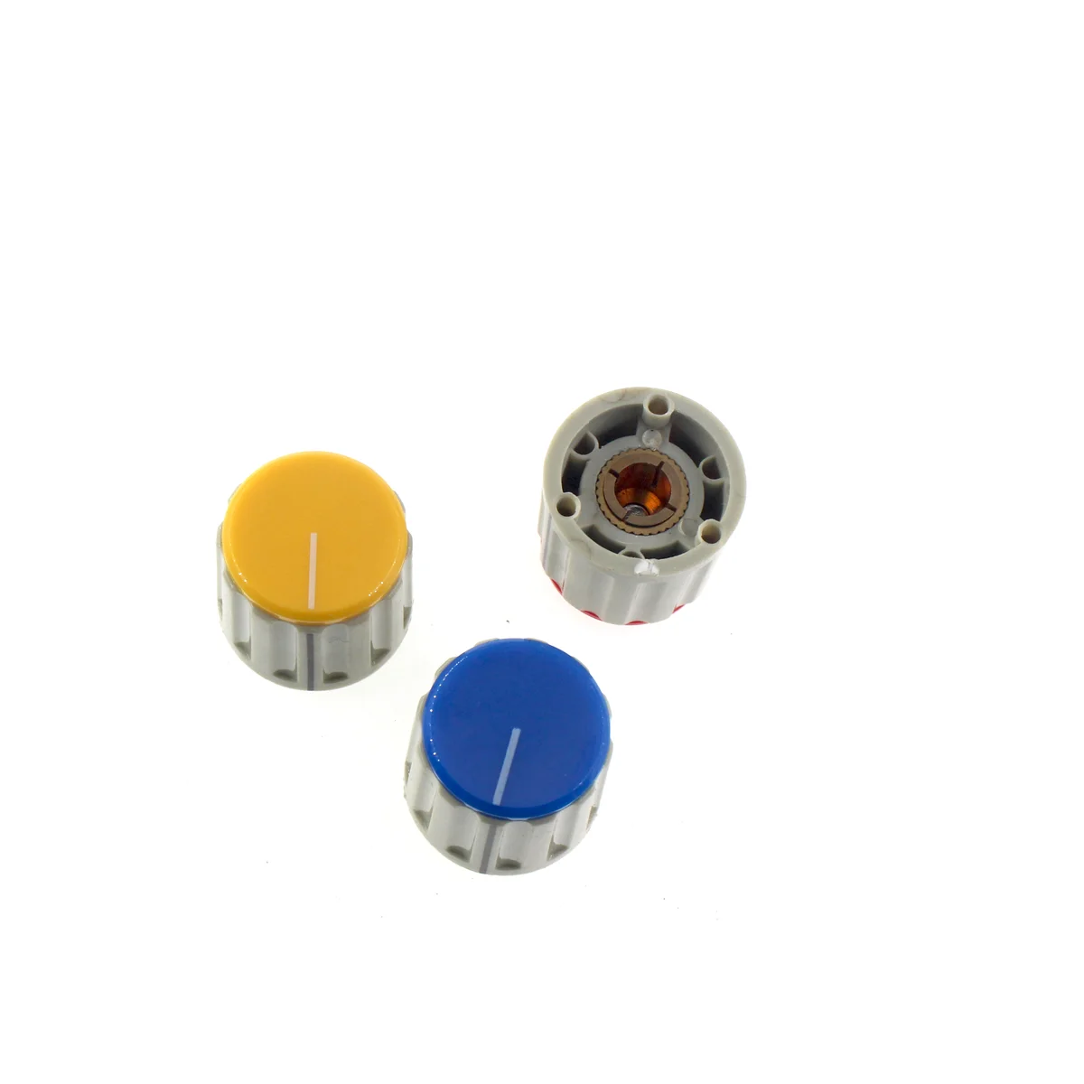 5pcs 21mmX19mm inner diameter 6mm KN115 KN118 knob plastic adjustment knob potentiometer knob volume knob (copper)