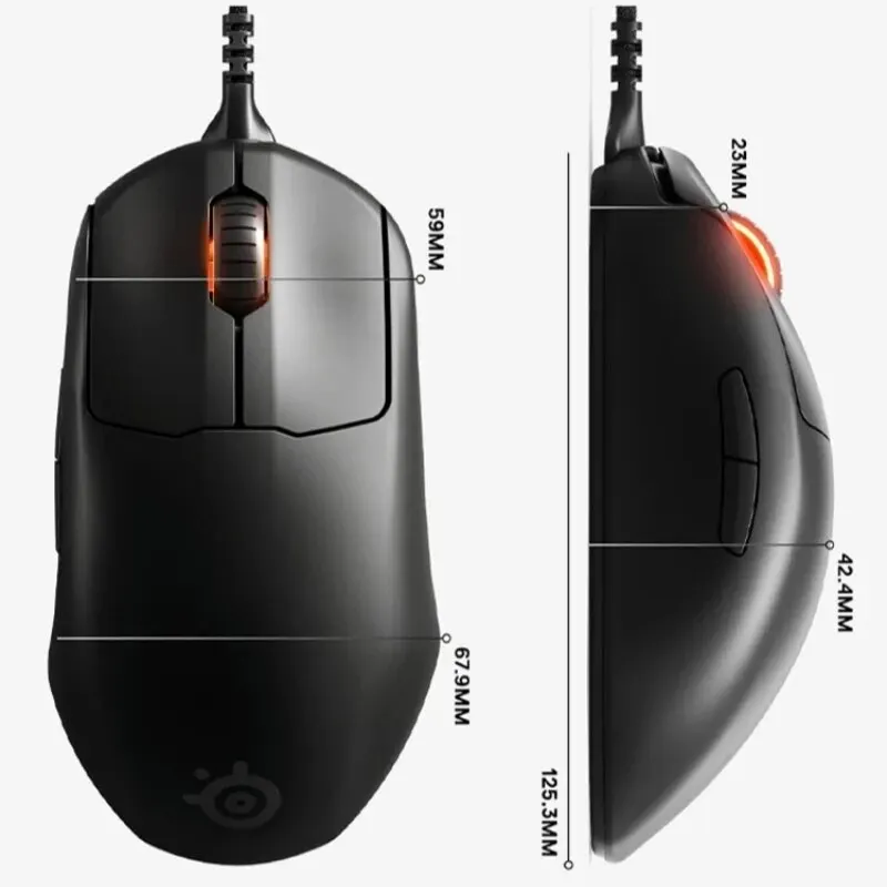 SteelSeries Prime - Esports Performance Gaming Mouse 18000 DPI TrueMove Pro Optical Sensor - Magnetic Optical Switches Mice