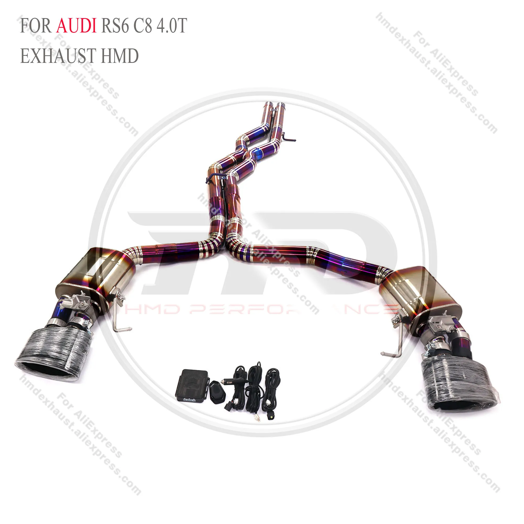 

HMD Titanium Exhaust System Sport Catback for Audi RS6 C8 4.0T Muffler With Valve