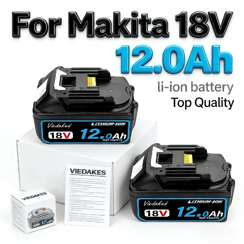 

High Performance 18V 12.0Ah Original Battery for Makita 18V Battery Rechargeable Lithium Ion for LXT Series Tools