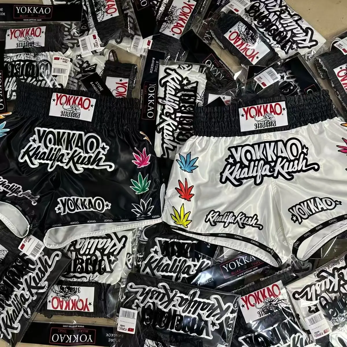 【KHALFA KUSH】Fan-Musikfestival Joint Limited Edition Muay Thai Shorts für Sanda MMA Training Unisex – Detail 2