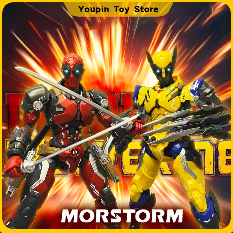 

Morstorm Marvel Deadpool Wolverine Action Figure 1/9 Scale Plastic Model Kit Assembled Model Collect Toy For Adult Collection