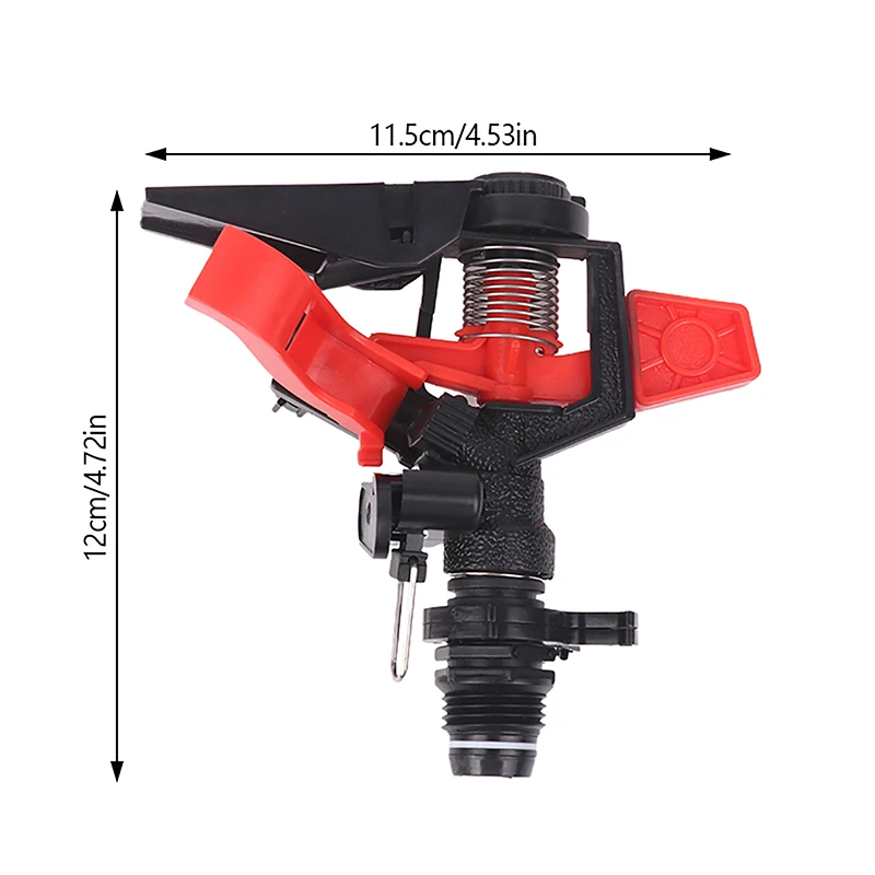 

Garden Agriculture Watering Nozzle Lawn Irrigation 360 Degrees Rotary 1/2"Adjustable Rocker Impact Sprinkler