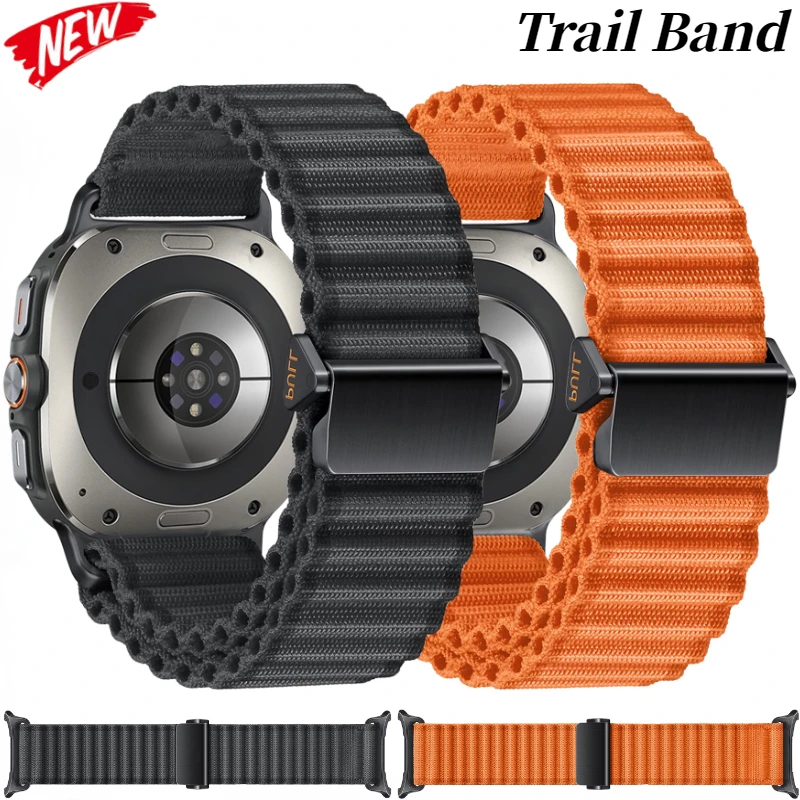 Original Trail Band For Samsung Galaxy Watch Ultra 47mm Off-road Nylon Braided Loop Bracelet Belt Galaxy Watch 8 Ultra Wristband