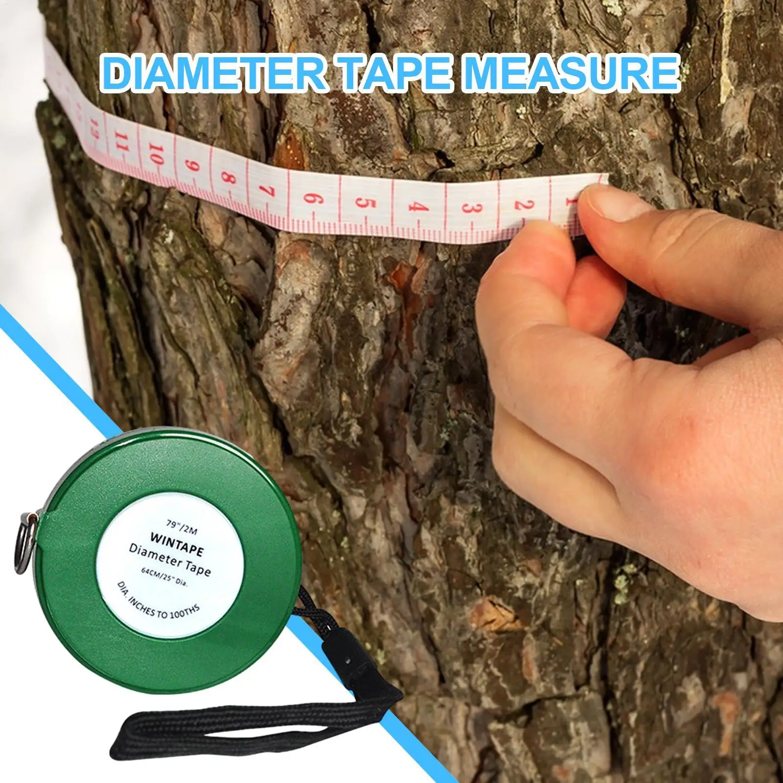 Pipe Tape Measure Imperial & Metric Measuring Tape for Measuring Tree Log Pipe Pole Barrel Body Girth Branches Ducts Columns