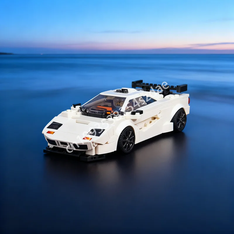 

409pcs MOC McLarenesd LM White Version City Champions Model Building Blocks Toy Assemble DIY Creative Christmas Gifts Idea Brick