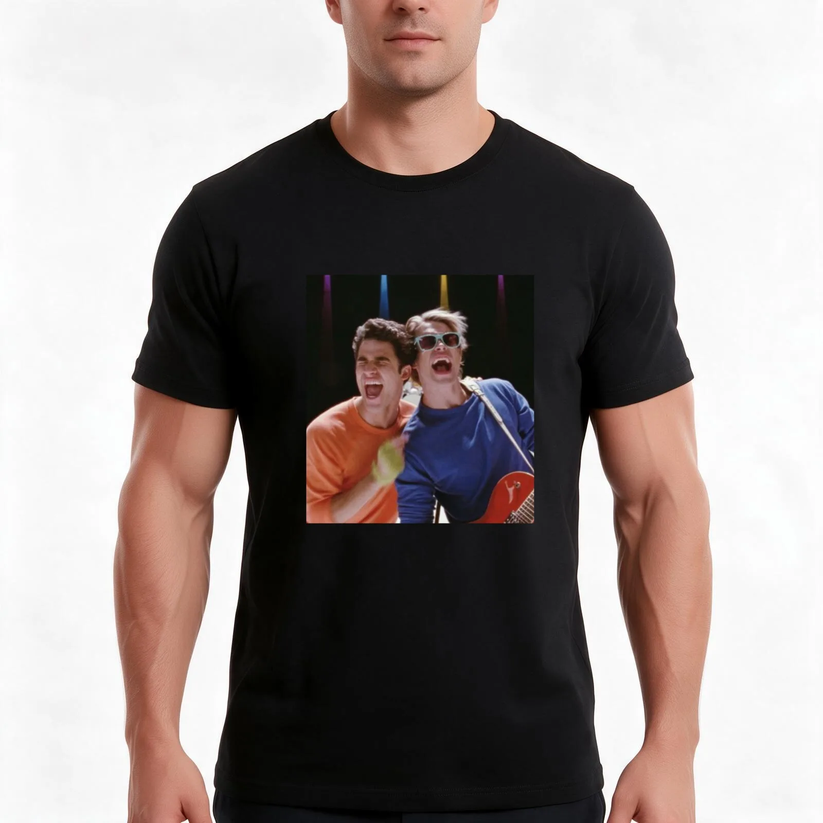 Blaine Anderson and Sam Evans Glee T-Shirt, Summer Casual Cotton Tee, Oversized Streetwear Tops, Vintage Graphic Print