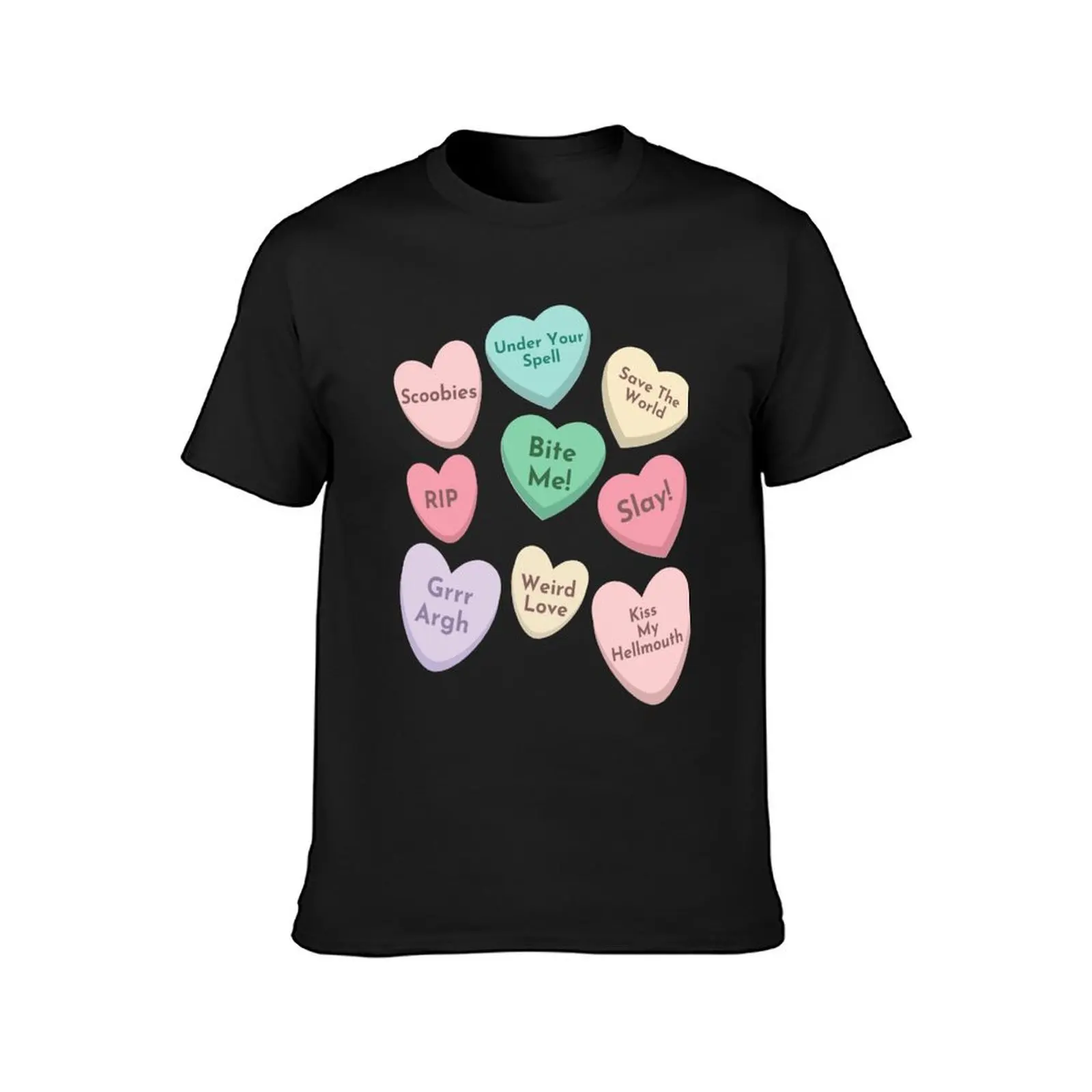 Buffy Valentines Candy Conversation Hearts T-Shirt tees plus sizes quick drying Men's t-shirts