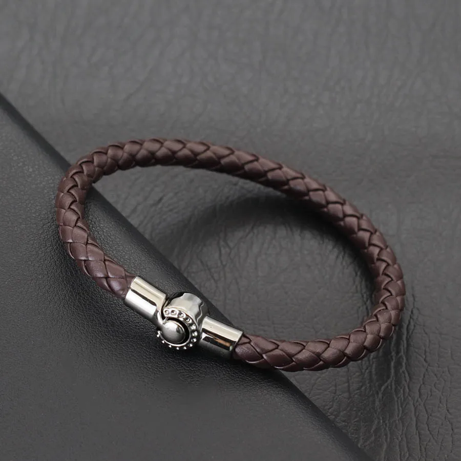 Minimalistisches magnetisches Lederarmband für Männer, lässige Accessoires, anpassbare Größe, schwarzer Armreif, Pulsera Hombre Hiphop Rock Joias – Detail 7