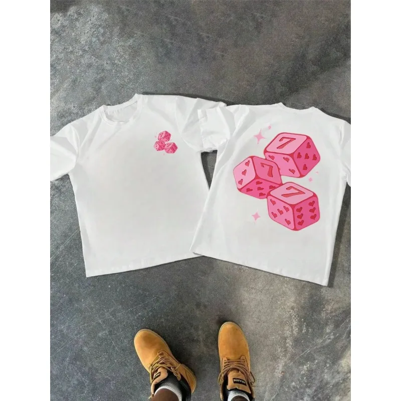 Letter Print Design for Casual Men's and Women's American Street Style T-shirts Summer Fashion Design for Procurement Products: