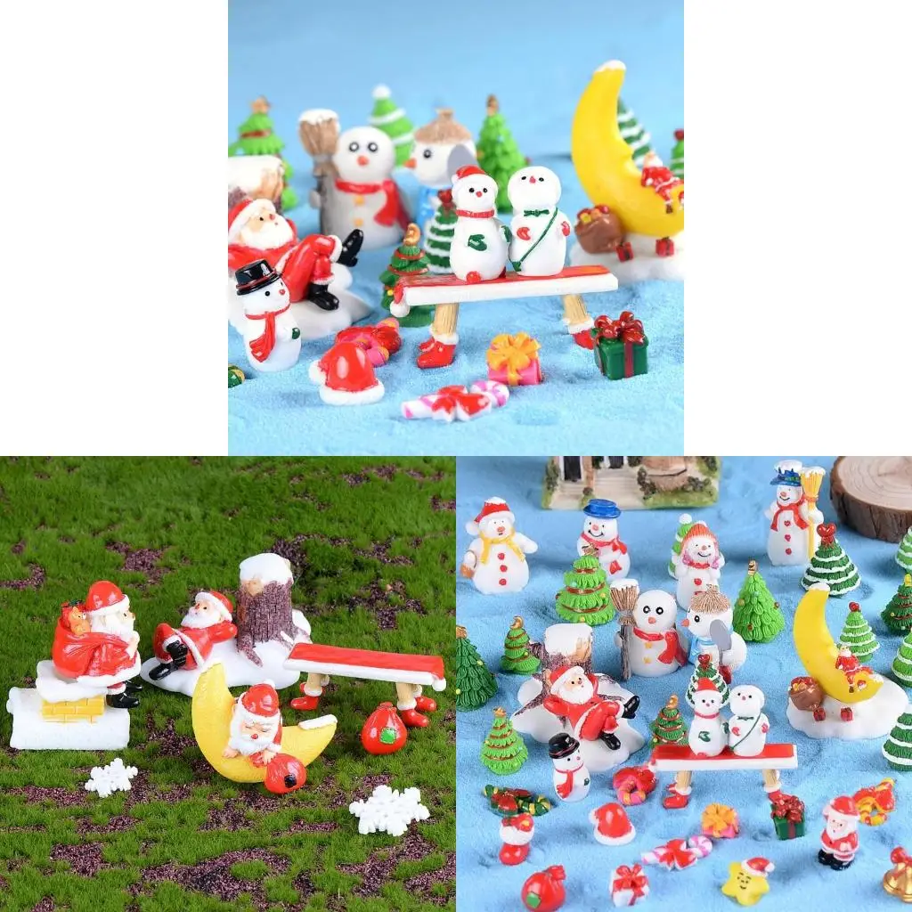 

Miniature Resin Christmas Series Micro Garden Plant Bonsai Dollhouse Decorations