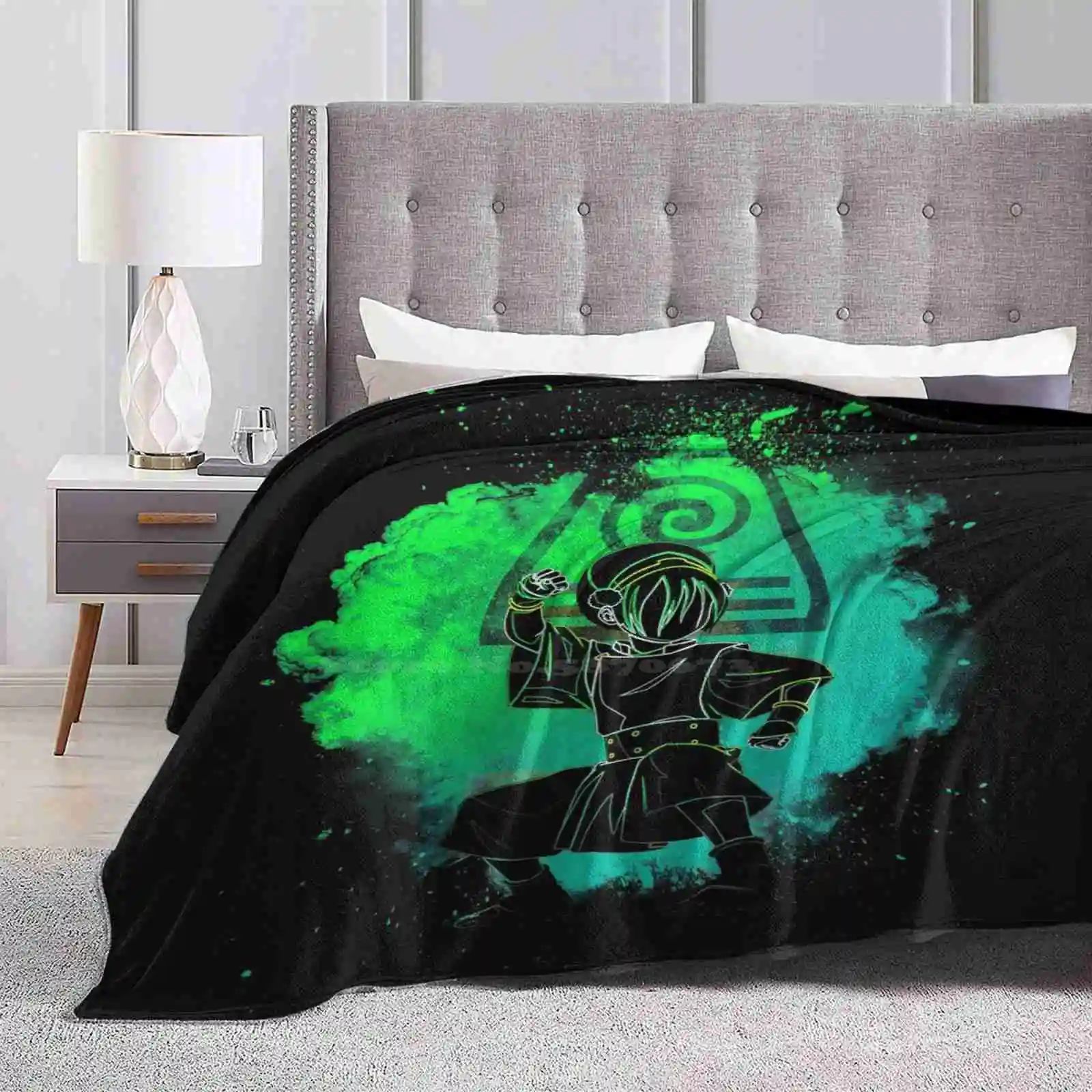 Soul Of The Earthbender Trend Style Funny Fashion Soft Throw Blanket Aang The Last Airbender Zuko Toph Korra Cartoon Anime Tv