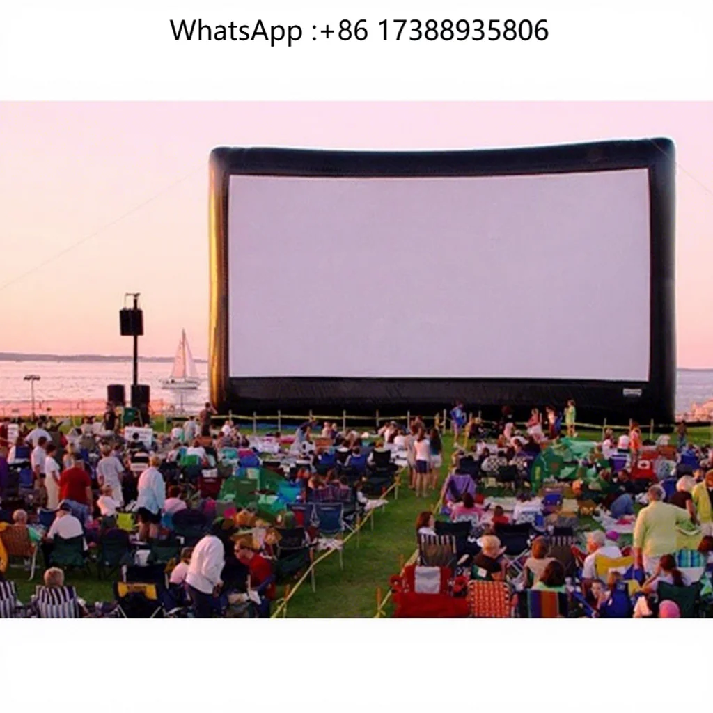 Outdoor Waterproof PVC Inflatable Drive-In Movie Theater Screen Front Projector for Advertising Inflatables