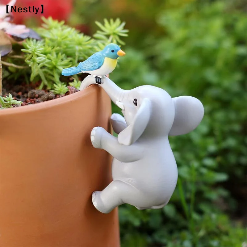 Elephant Pot Hugger For Planters Climbing Elephant Flower Pot Hugger, Hanging Plant Decoration For Pots  Plant Pot Decor〔Nest〕