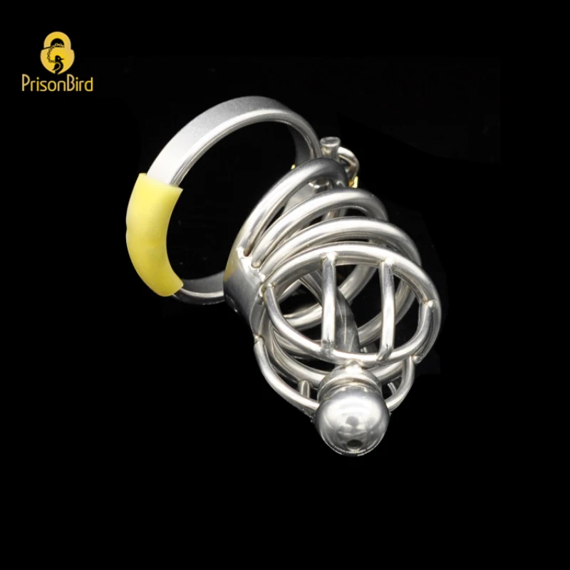 Chaste Bird New!Stainless Steel Male Chastity Device with Catheter,Cock Cage,Virginity Lock,Penis Ring,Penis Lock,Cock Ring A008