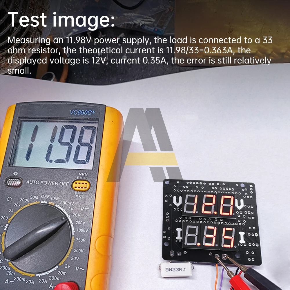 ICL7107 Digital DC Voltage And Ampere Meter DIY Kits DC 0-200V 2A 7.9CM * 7.3CM DIY Digital Display Ammeter Welding Kits