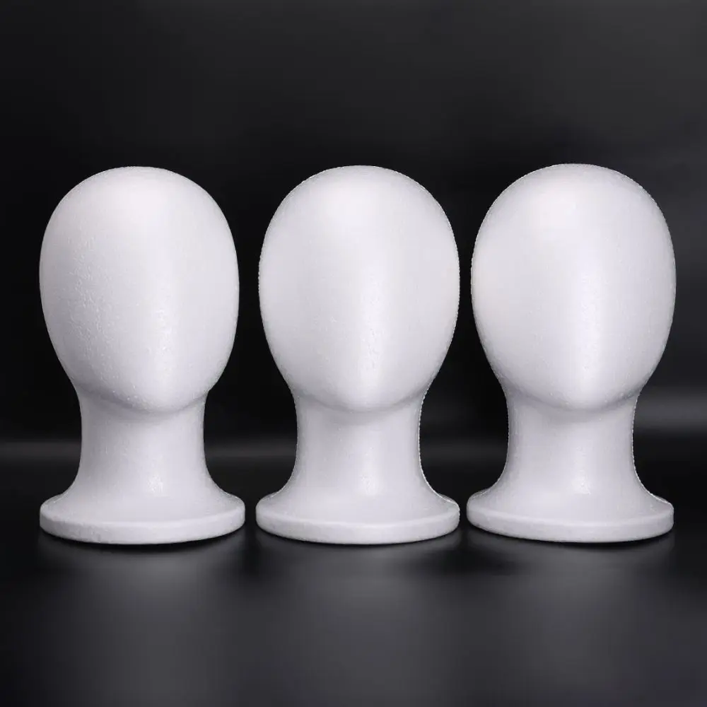 New Stable Foam Mannequin Head Lightweight White Manikin Head Wig Display Stand image 3