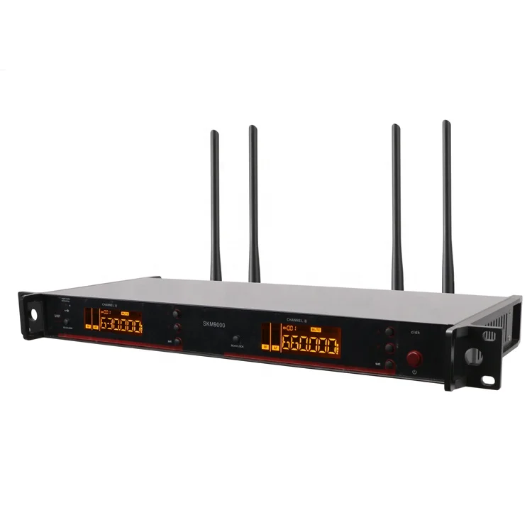 Skm9000-T Professional UHF System 2 Channel True Diversity UHF Wireless Microphone
