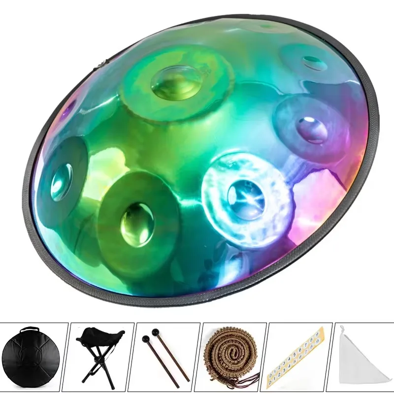 Handpan Instrument Upgraded Customized 440 Hz 432 Hz Ethereal Drum Musical Instrument Purely Hand-Forged Tuned LU-0542