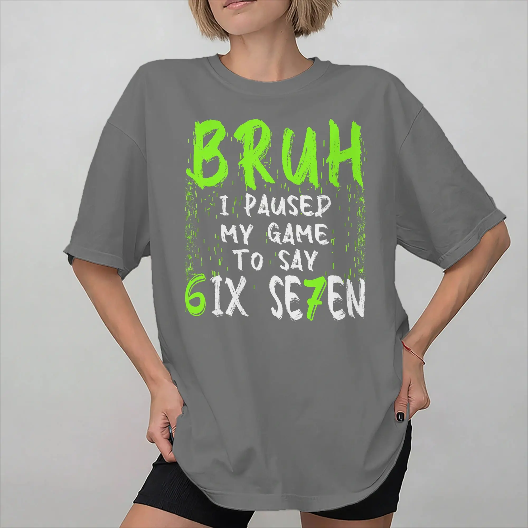 Men Women Graphic Printing I Paused My Game To Be Here T Shirt Tee Pure Cotton  T-shirts Clothes