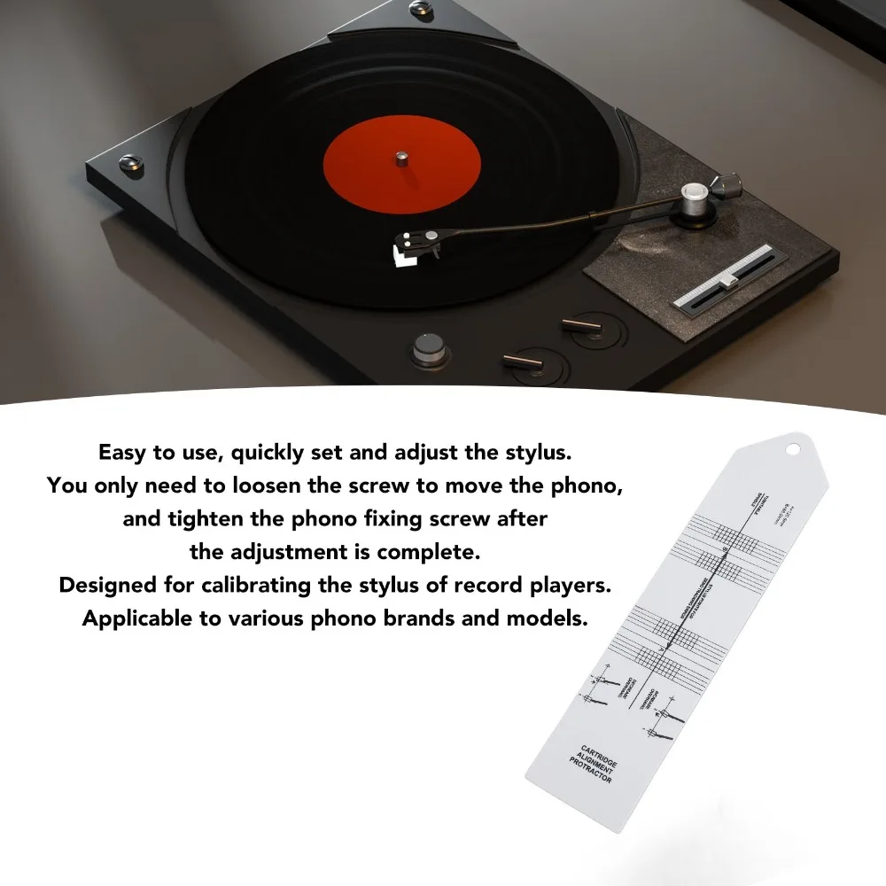 Precision Tool Turntable Protractor Adjustment Tool Stylus Alignment Protractor Cartridge Alignment Tool for Record Players