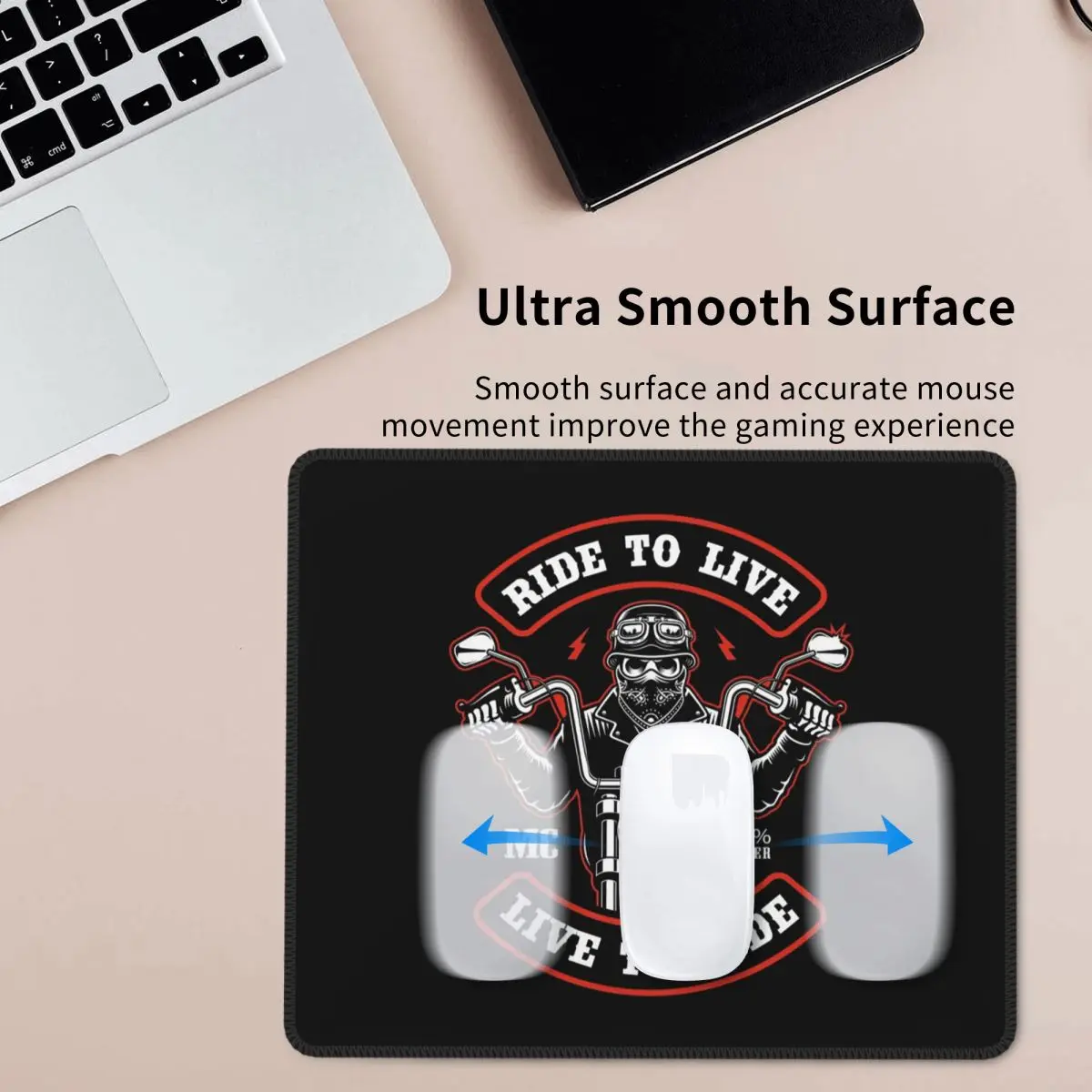 Ridin Livin Motorcycle Skull (5) Mouse Pad Computer Keyboard Mouse Mat Gamer PC Desk Mat Office Table Mats