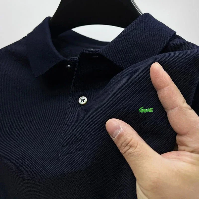 Embroidery Logo Lowcost Men\'s Hot Selling Polo Shirt Summer New Business Leisure Breathable Lapel Polo Shirt for Man Tops Tees