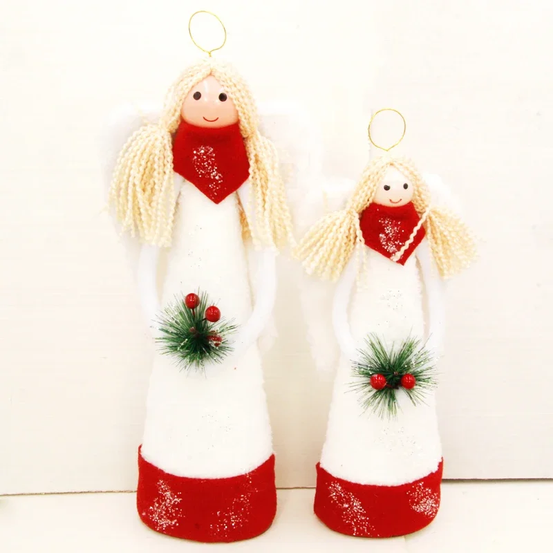 Christmas angel ornaments Christmas blonde girl plush decorations home decorations