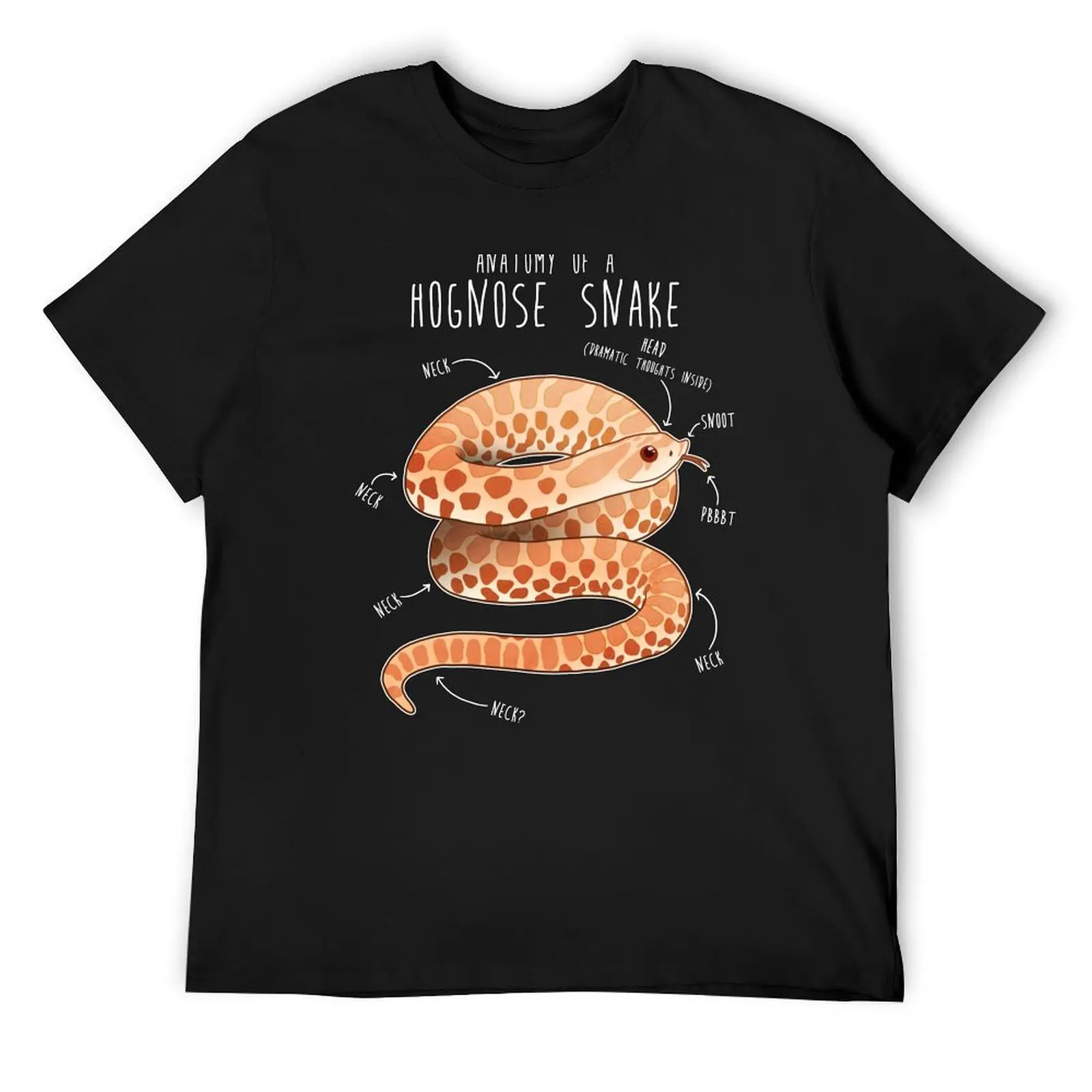 Albino Hognose Snake Anatomy T-Shirt rapper graphic tees blacks mens clothing