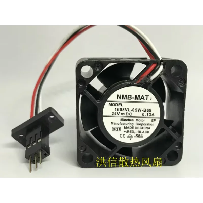 NMB-MAT 1608VL-05W-B69 BQ1 DC 24V 0.13A 40x40x20mm 3-Wire Server Cooling Fan