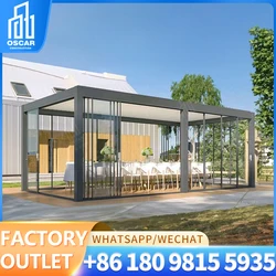 3x3 3x4 4x4 6x4 m Fabryka OEM Nowoczesna zewnętrzna bioklimatowa pergola Aluminiowa pergola żaluzjowa