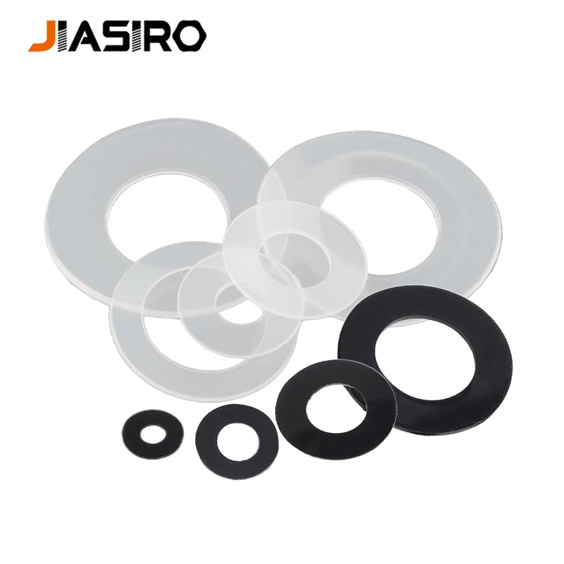 M2 M2.5 M3 M4 M5 M6 M8 M10 Plastic Nylon Ultrathin Washer Black White Flat Ring Seal Washers Gasket Thickness 0.3/0.5/0.8mm