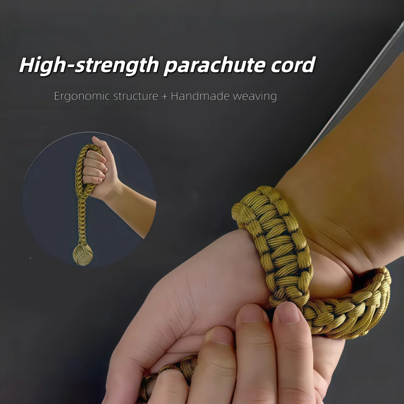 Ultra Heavy Duty Self Defense Bracelet with Window Breaker Survival Tool 5CM Stainless Steel Car Escape Emergency Rescue Set