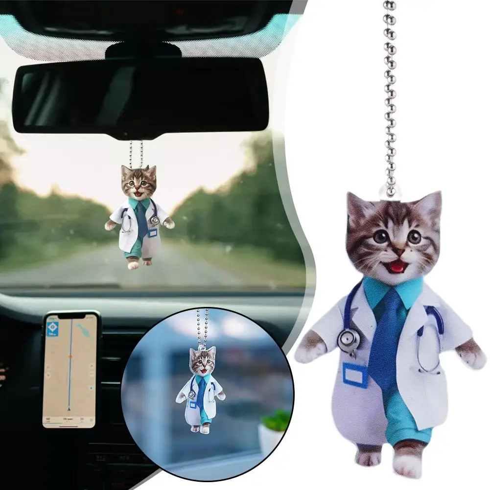 Hanging Decoration Lightweight Dog Ornament Unique Acrylic Hanging Decorations For Christmas Tree Car Rearview Mirror J7Q7